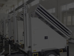 3*400W 태양 전지 패널을 탑재한 모바일 태양광 감시 트레일러