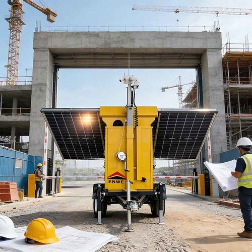 Latest company news about 커스터마이징 할 수있는 색상 태양 전지 패널 카메라 CCTV 트레일러 큰 태양 감시 트레일러