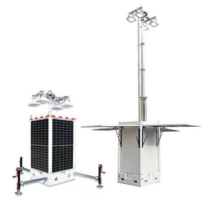 큐보이드 모바일 CCTV 단위 태양광 조명탑 4*50W LED 4*300W 태양광 패널