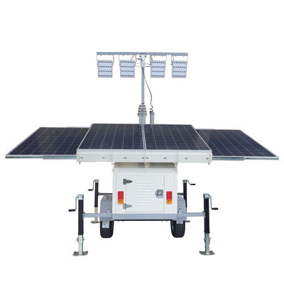 태양 전기 조명탑 4*300W 태양 전지 패널 4*200Ah 사막 배터리