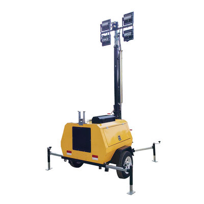 도로 공사용 4*400W LED 램프가 있는 디젤 조명탑