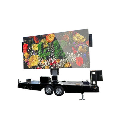 높은 콘트라스트 LED 화면 디스플레이 야외 광고용 수압 마스트 트레일러