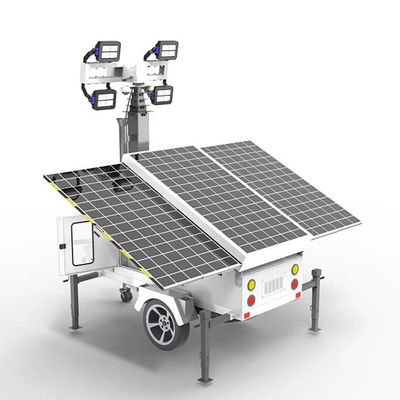 4*100W LED등으로 휴대용 태양광 조명 타워