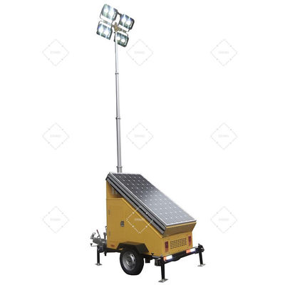 항구 조명을 위한 MPPT 60A 컨트롤러와 함께 휴대용 태양광 조명 트레일러