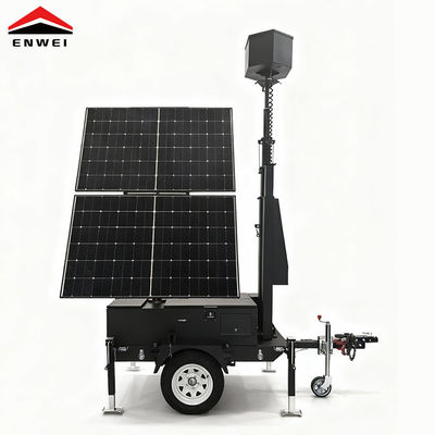 Off-Grid Mobile CCTV Trailers With Two Solar Panels For Temporary Sites