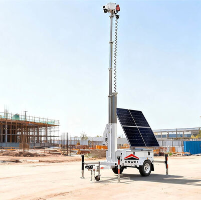 옥외 무선 지역 감시를 위한 태양 안전 트레일러 CCTV 트레일러