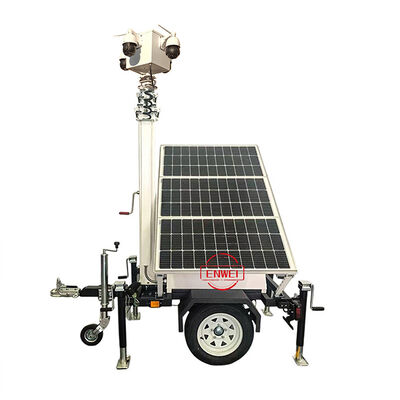 유연한 태양광 감시 트레일러 360° 카메라 커버리지 광산 작업 현장용 야간 조명